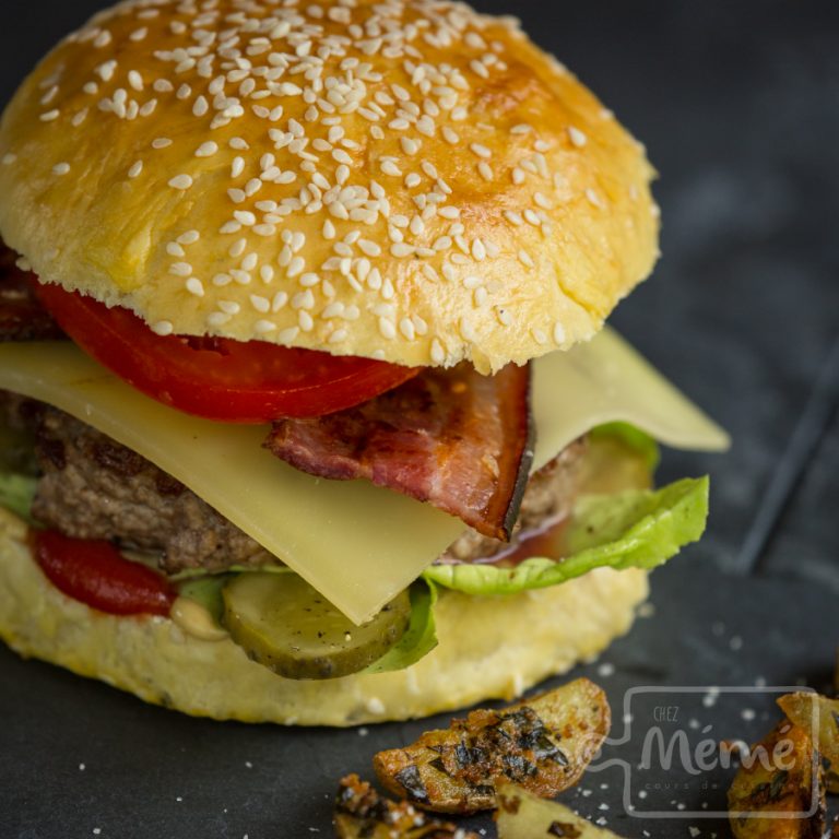 burger pain à Burgers Maison cours de cuisine alsace chez mémé colmar