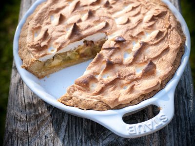 tarte à la rhubarbe meringuée de Chez Mémé cours de cuisine en Alsace